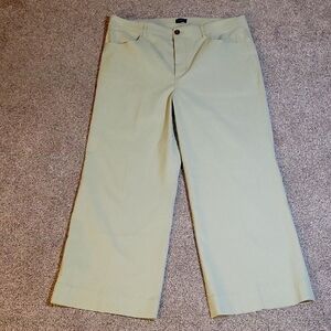 J. Crew Women's Wide Leg Crop Cotton And Linen Blend Pants Size 32